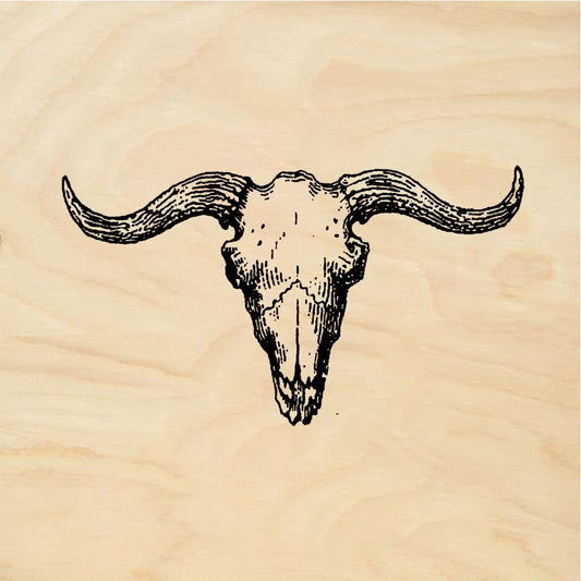 StampaFe Ox skull Longhorn Steer Skull - Rubber Stamp 1.75 x 1.25