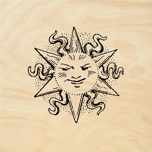 StampaFe Ancient sun symbol - Rubber Stamp 1 x 1.25