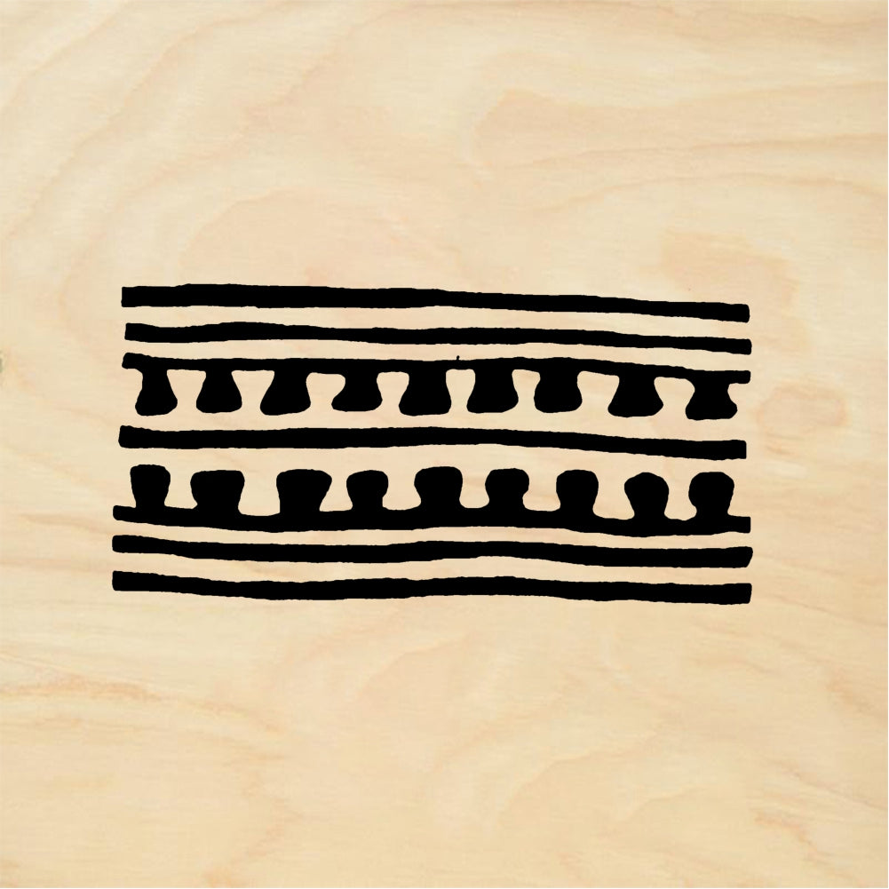 StampaFe Toothy Repeating Geometric Border Rubber Art Stamp
