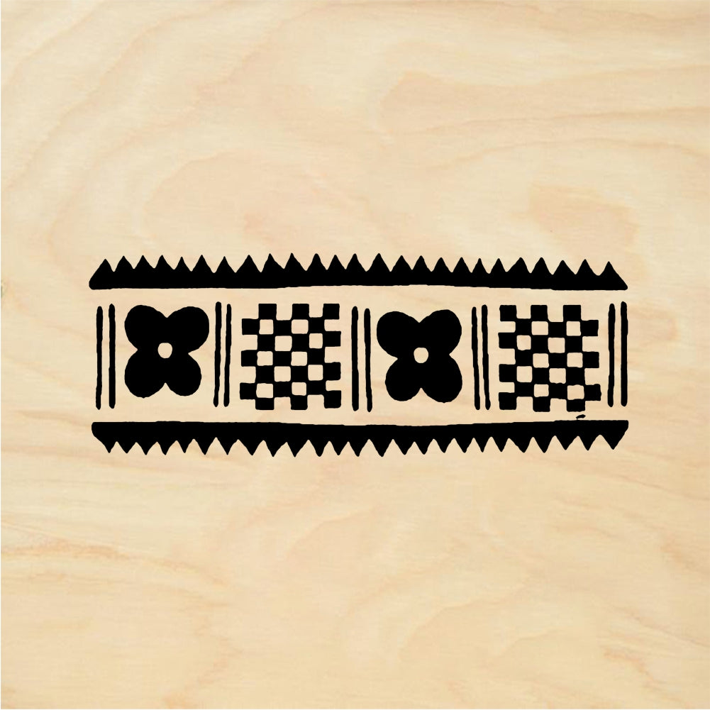 StampaFe Checkerboard border - Rubber Stamp 2.25 x 0.75