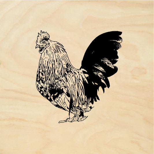 StampaFe Bantam Rooster - Rubber Stamp 1.5 x 1.5
