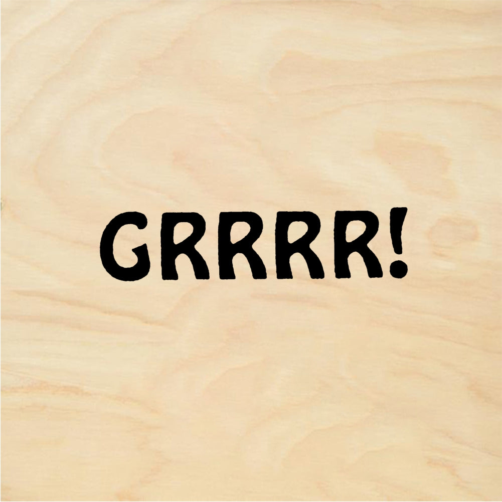 StampaFe GRRRR! Dog Growl Text - Rubber Stamp 1.25 x 0.25