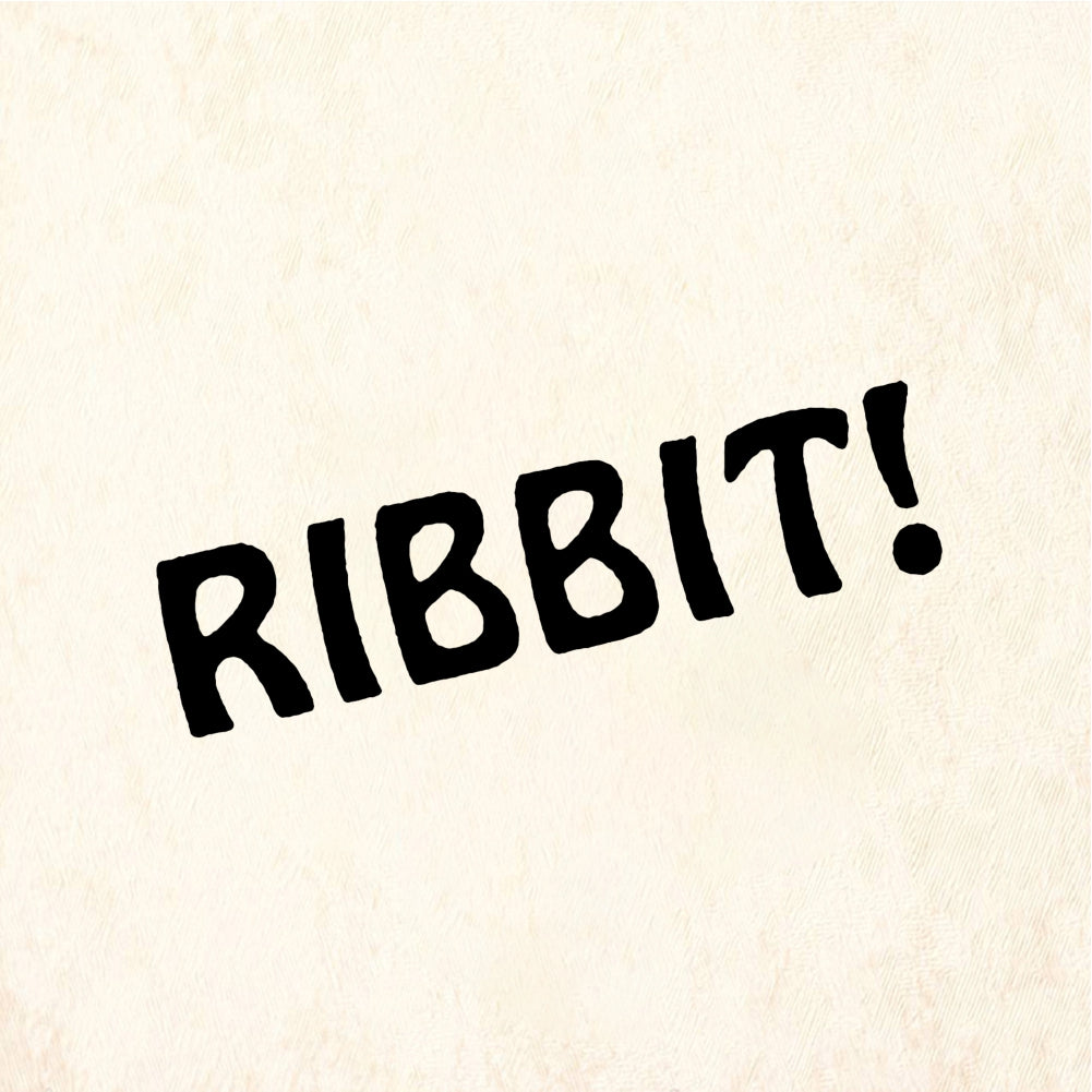 StampaFe RIBBIT! Frog Ribbit - Rubber Stamp 1 x 0.25