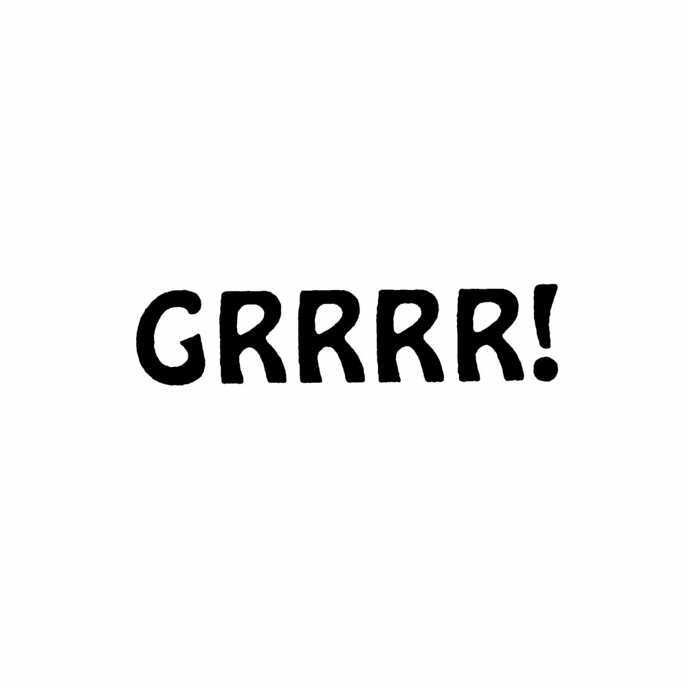 StampaFe GRRRR! Dog Growl Text - Rubber Stamp 1.25 x 0.25