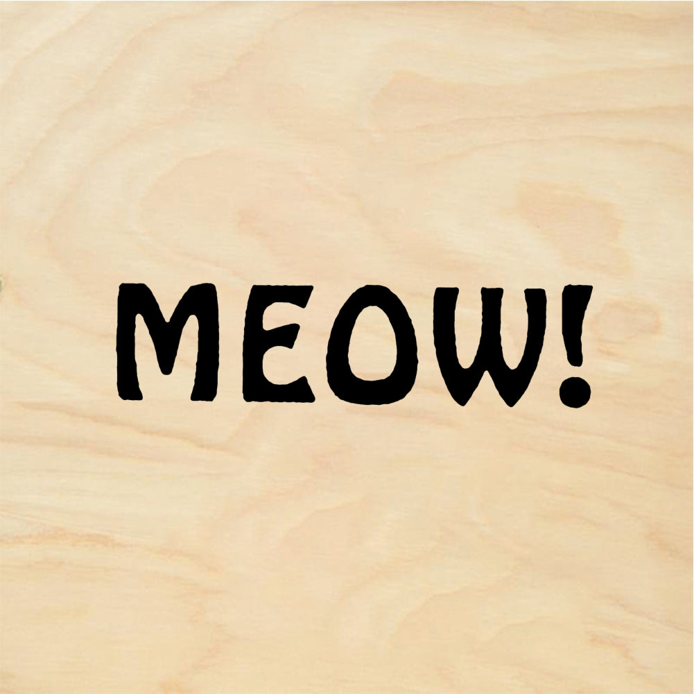StampaFe MEOW! Cat Meow Text - Rubber Stamp 1 x 0.75