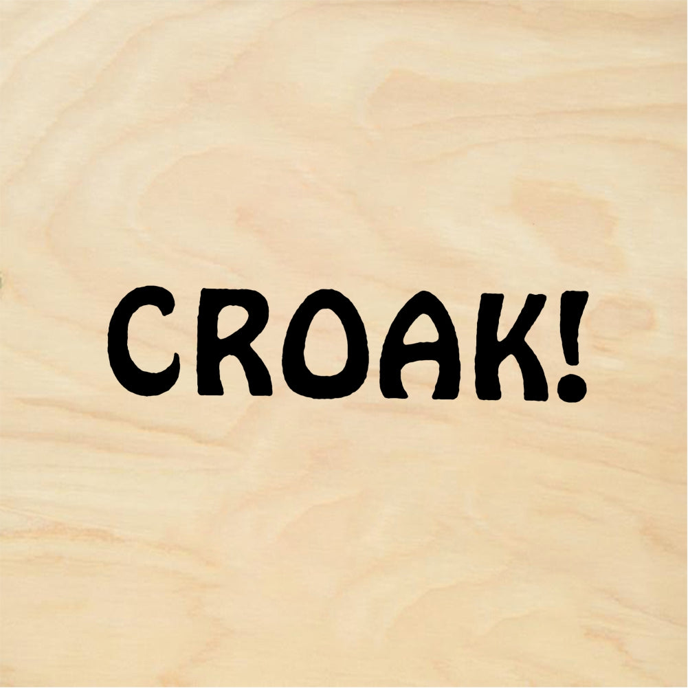 StampaFe CROAK! Frog Croak - Rubber Stamp 1.25 x 0.5