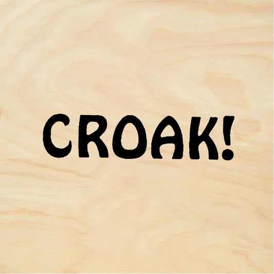 StampaFe CROAK! Frog Croak - Rubber Stamp 1.25 x 0.5