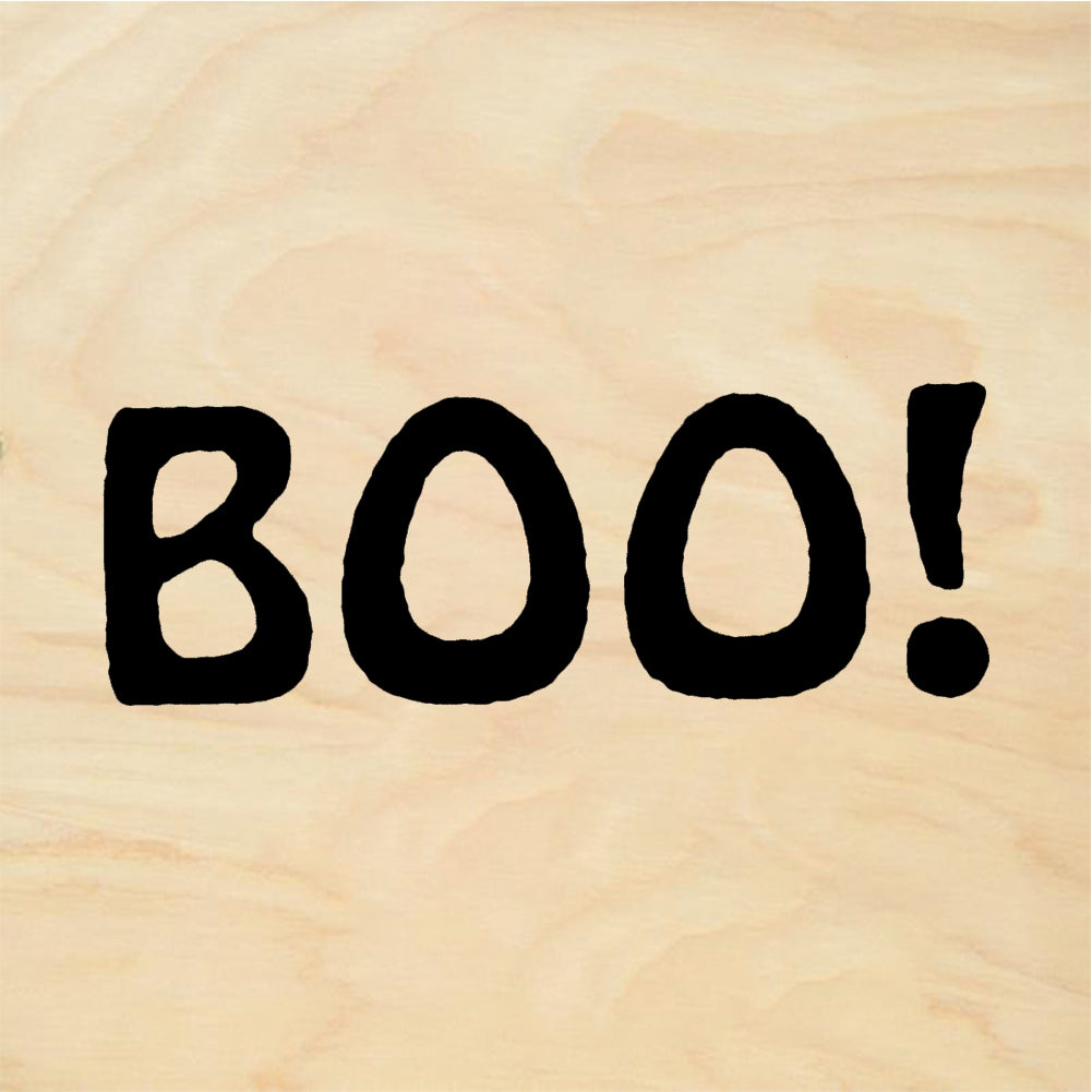 StampaFe BOO! Plain Boo Text - Rubber Stamp 1 x 0.5