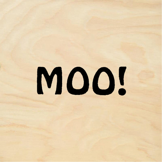 StampaFe MOO! Cow Moo - Rubber Stamp 1.25 x 0.5