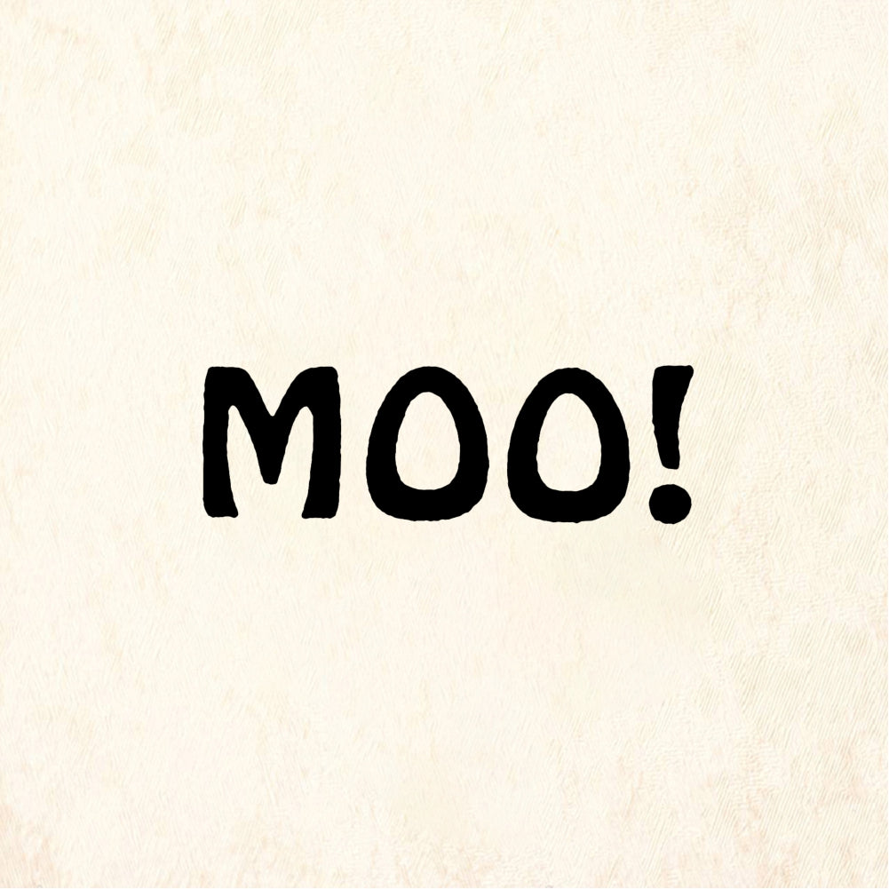 StampaFe MOO! Cow Moo - Rubber Stamp 1.25 x 0.5