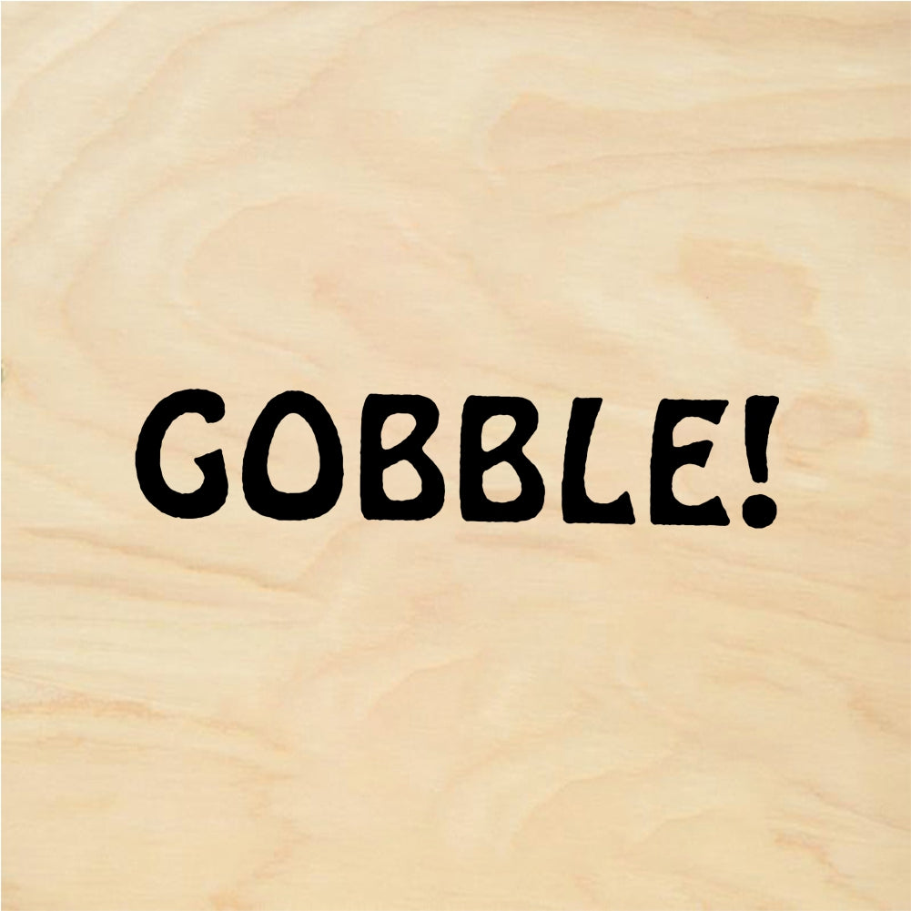 StampaFe GOBBLE! Thanksgiving Turkey - Rubber Stamp 1.5 x 1.5