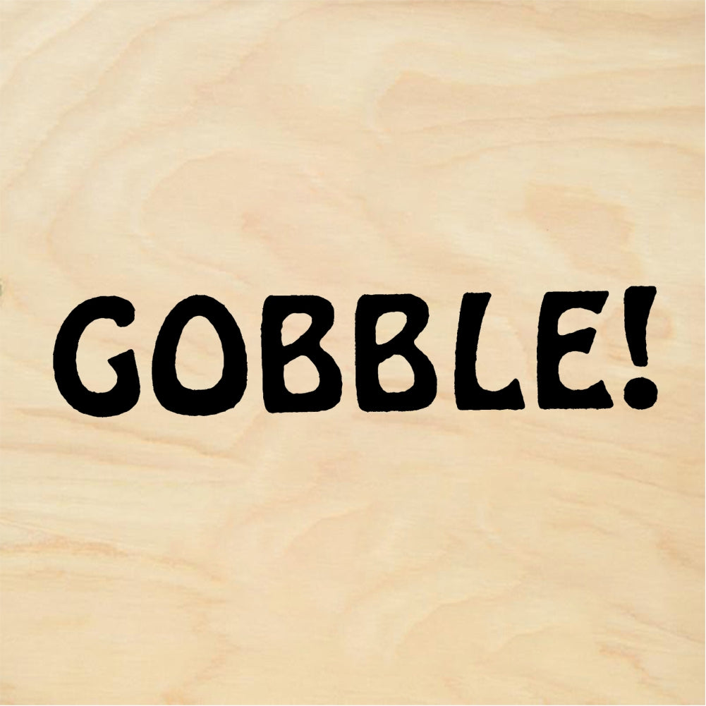 StampaFe GOBBLE! Thanksgiving Turkey - Rubber Stamp 1.5 x 1.5