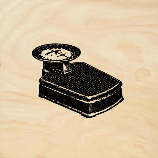 StampaFe Scale Bathroom Scale - Rubber Stamp 1 x 0.75