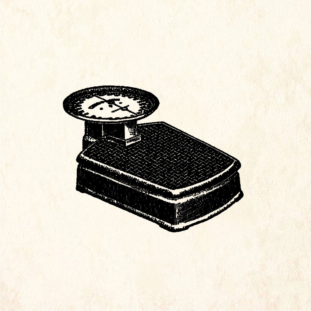StampaFe Scale Bathroom Scale - Rubber Stamp 1 x 0.75