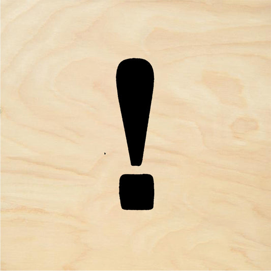 StampaFe Bold Exclamation Mark - Rubber Stamp 0.5 x 1.5