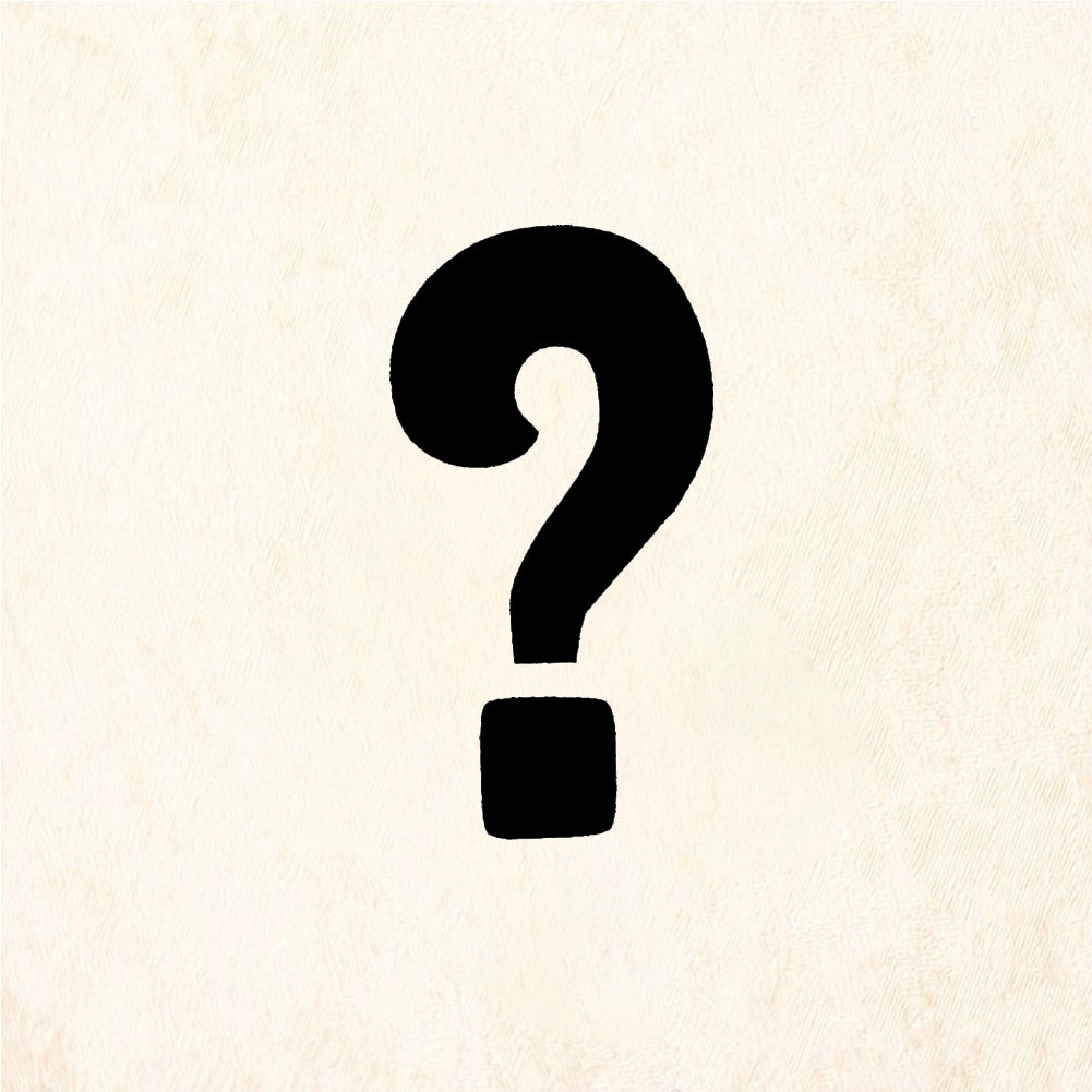 StampaFe Bold Question Mark - Rubber Stamp 1 x 1.5
