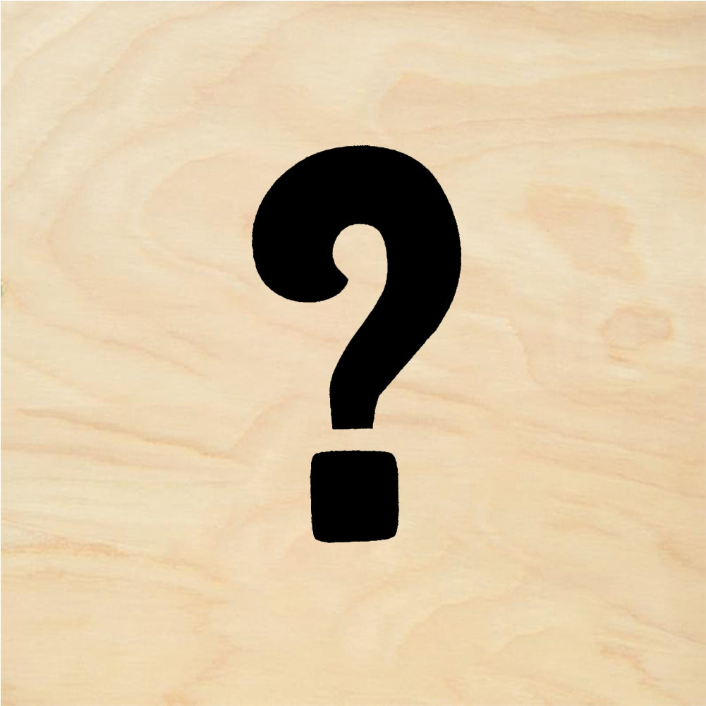 StampaFe Bold Question Mark - Rubber Stamp 1 x 1.5