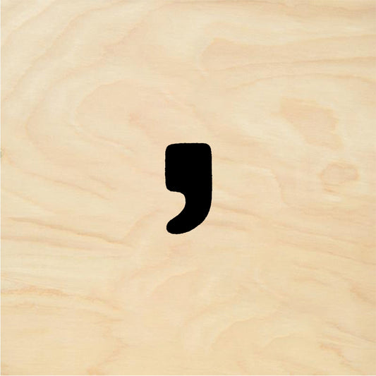 StampaFe Bold Comma - Rubber Stamp 0.25 x 0.5