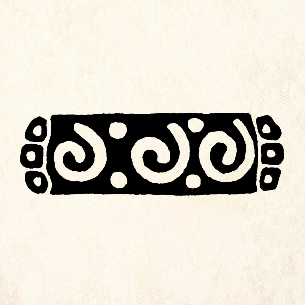 StampaFe Triple swirl Border - Rubber Stamp 2.25 x 1