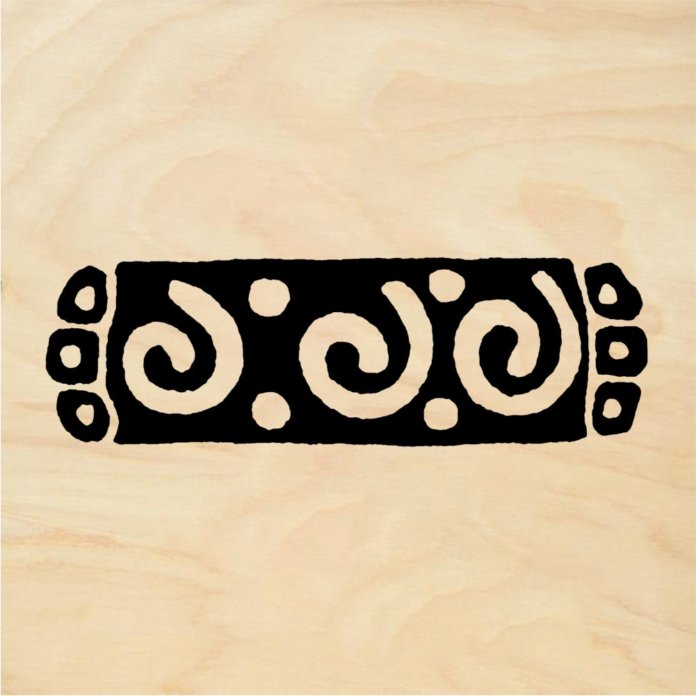StampaFe Triple swirl Border - Rubber Stamp 2.25 x 1