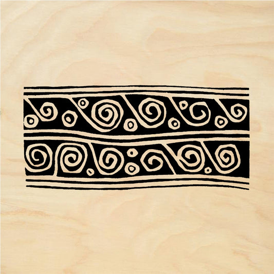 StampaFe Double curl border - Rubber Stamp 2.75 x 1