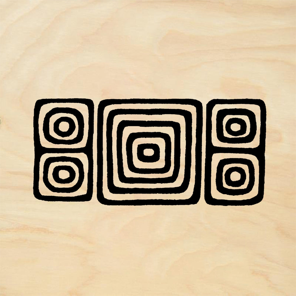 StampaFe Squares in squares - Rubber Stamp 1 x 1.25