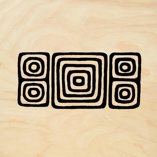 StampaFe Squares in squares - Rubber Stamp 1 x 1.25