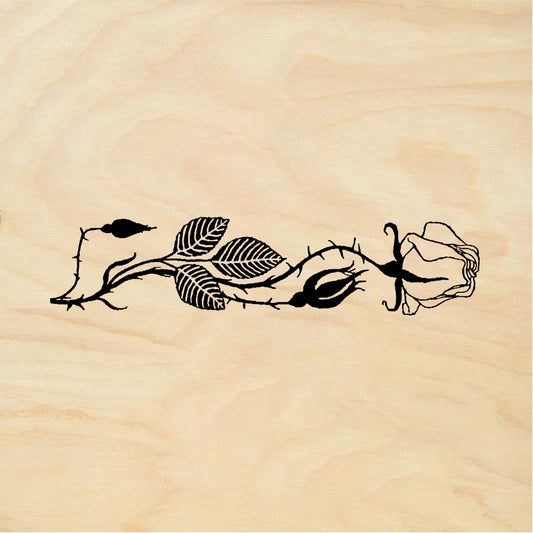 StampaFe Rose border - Rubber Stamp 4.25 x 1