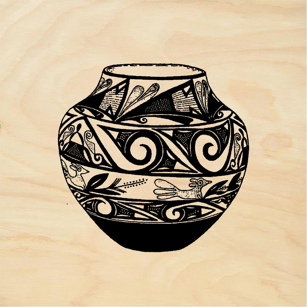 StampaFe Swirl pot - Rubber Stamp 1.75 x 2.25