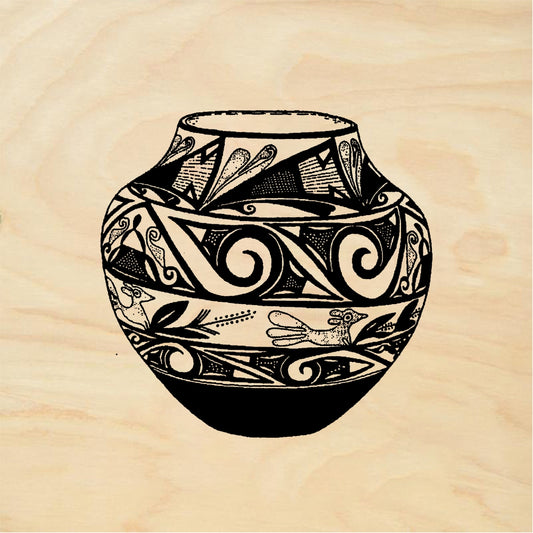 StampaFe Swirl pot - Rubber Stamp 1.75 x 2.25