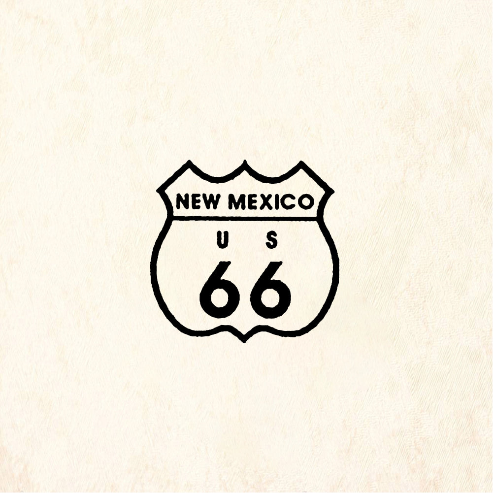 StampaFe NM Route 66, sm. Small NM Route 66 - Rubber Stamp 0.75 x 0.75
