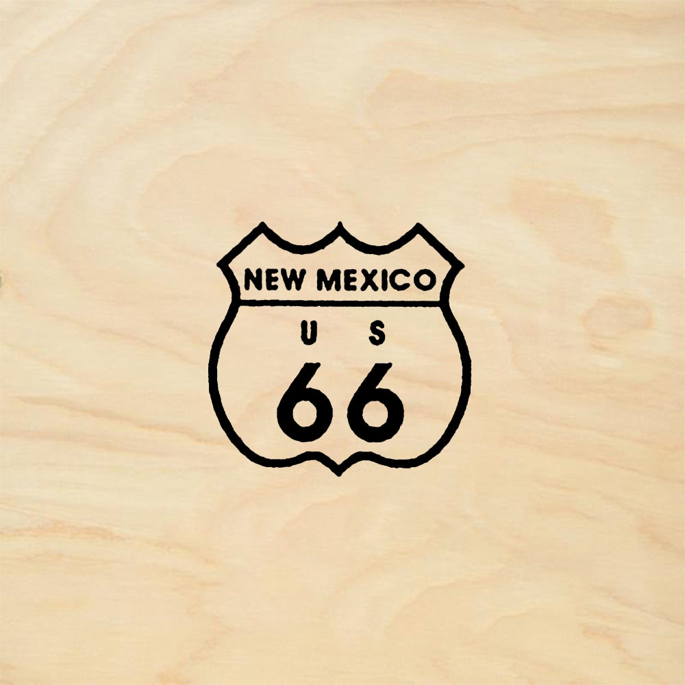 StampaFe NM Route 66, sm. Small NM Route 66 - Rubber Stamp 0.75 x 0.75
