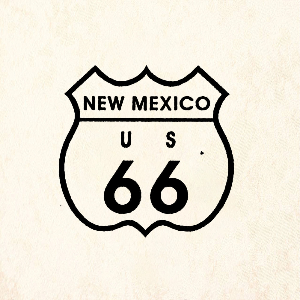 StampaFe NM Route 66, lg. Large NM Route 66 - Rubber Stamp 1 x 1