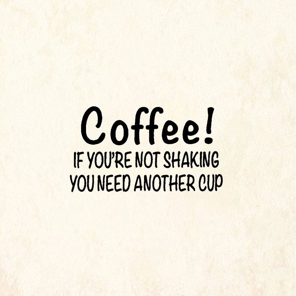 StampaFe Coffee! Coffee Shaking - Rubber Stamp 2.25 x 1