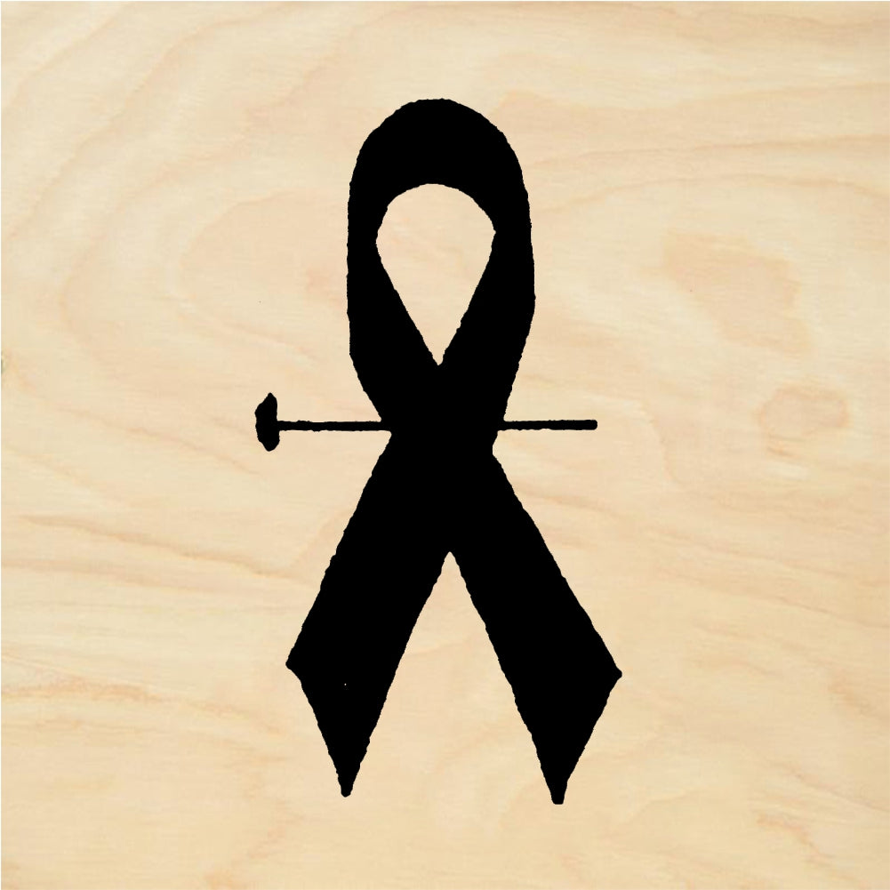 StampaFe Red ribbon, large. - Rubber Stamp 0.75 x 1.5