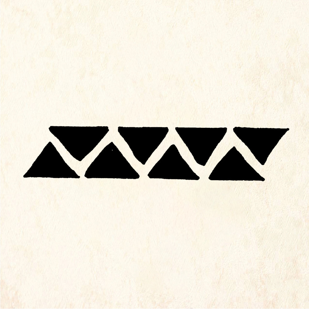 StampaFe Medium Interlocking Triangles Border Rubber Art Stamp