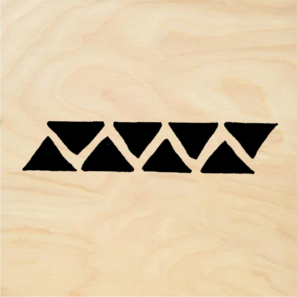 StampaFe Interlocking triangles, med. - Rubber Stamp 2.25 x 0.75