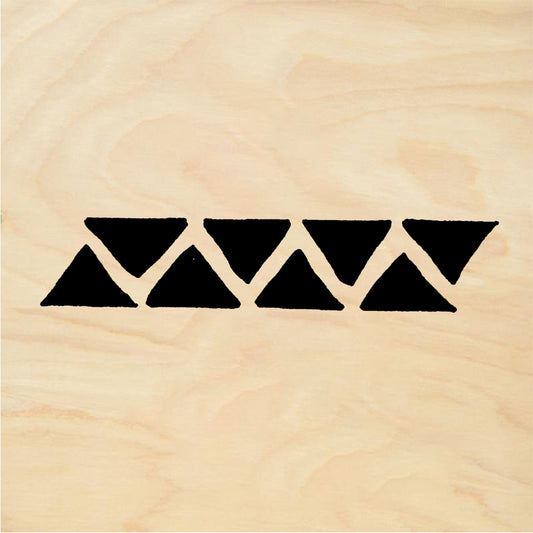 StampaFe Interlocking triangles, med. - Rubber Stamp 2.25 x 0.75