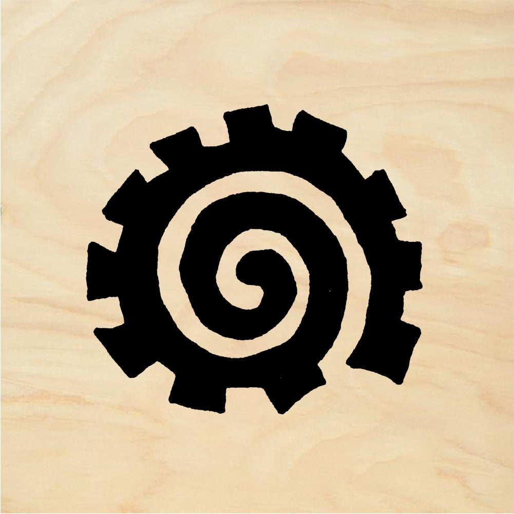 StampaFe Large Cog Gear Spiral Rubber Art Stamp
