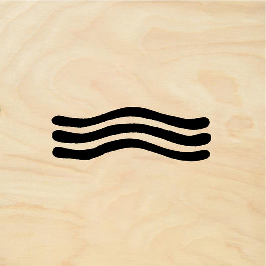 StampaFe Wavy lines, sm. Small Wavy Lines - Rubber Stamp 2.5 x 0.25