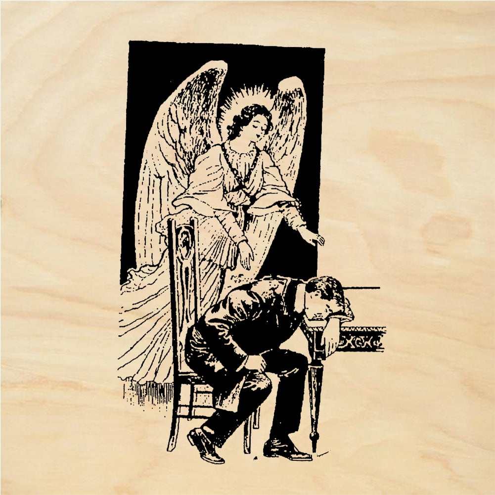 StampaFe Guardian Angel Sleeping Man Rubber Art Stamp