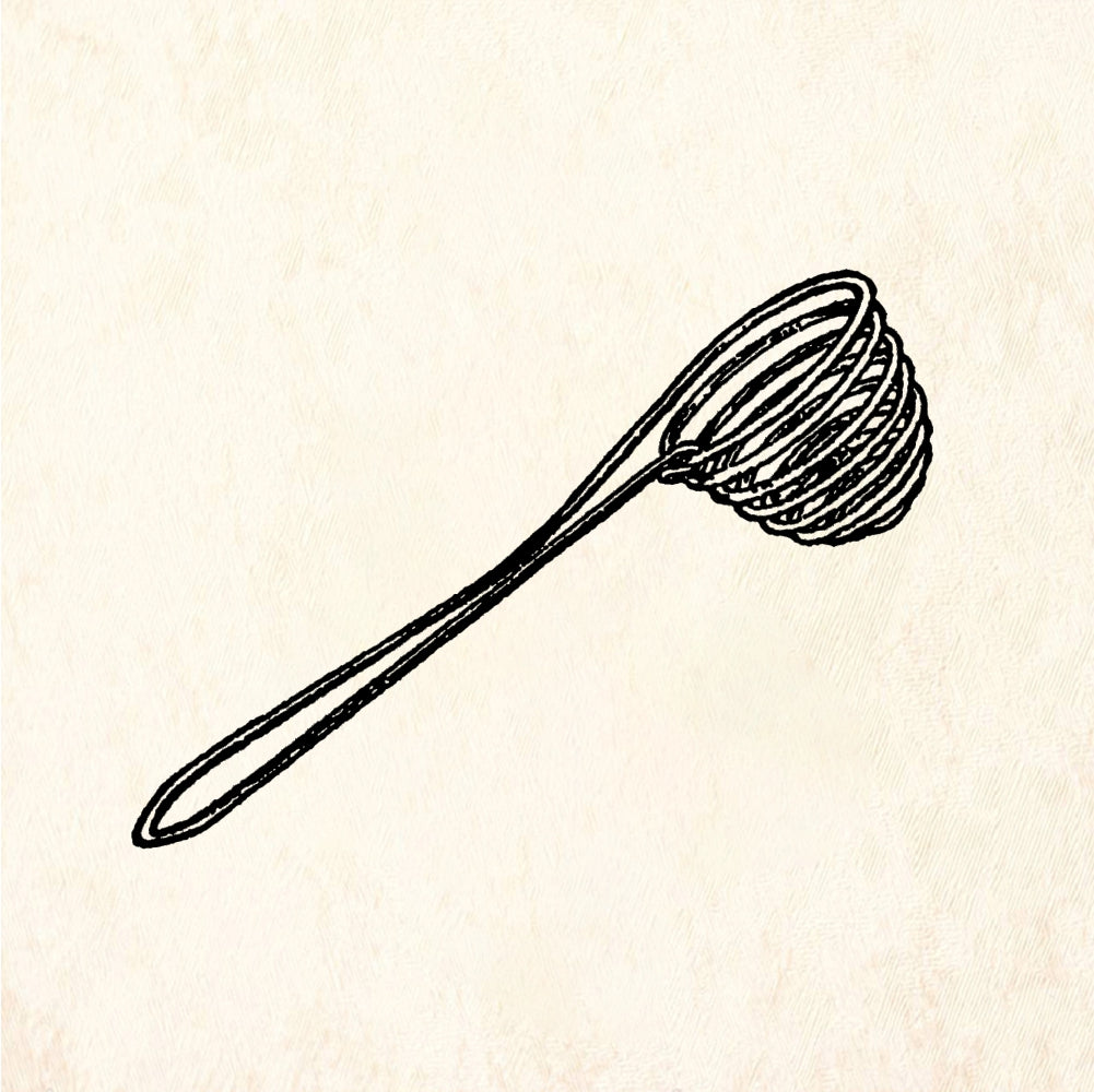 StampaFe Egg whipper Egg Whisk - Rubber Stamp 1 x 1