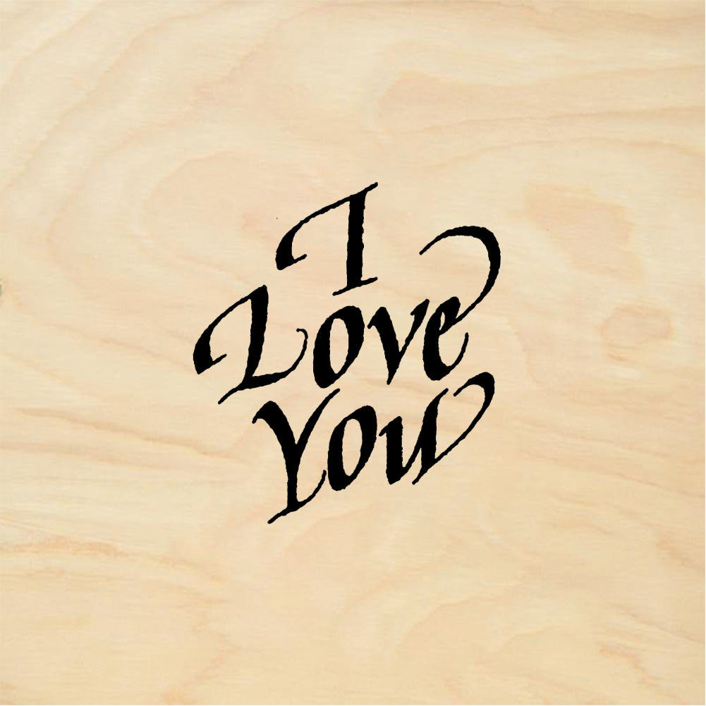 StampaFe I love you, calligraphy - Rubber Stamp 0.75 x 0.25