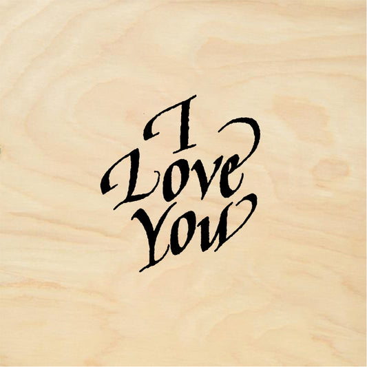 StampaFe I love you, calligraphy - Rubber Stamp 0.75 x 0.25