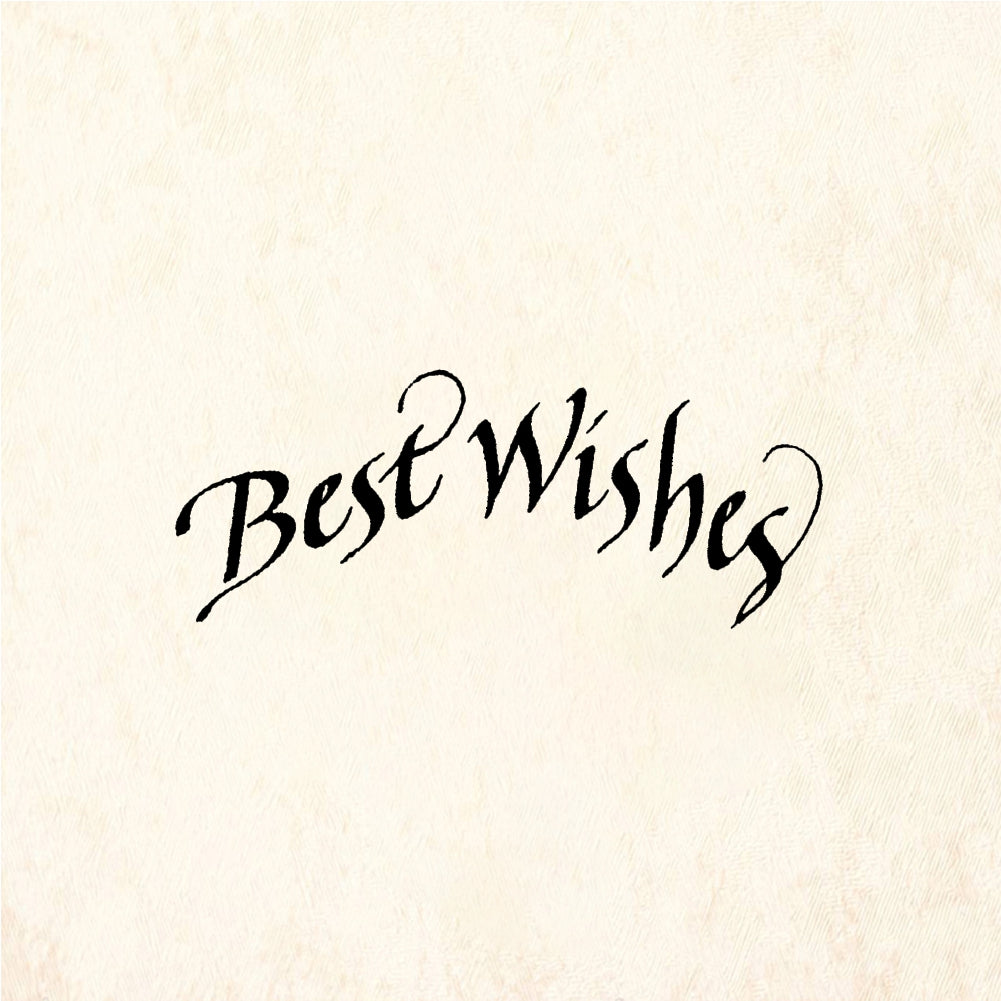 StampaFe Best Wishes - Rubber Stamp 1 x 0.75