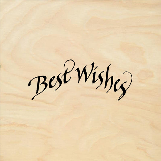 StampaFe Best Wishes - Rubber Stamp 1 x 0.75