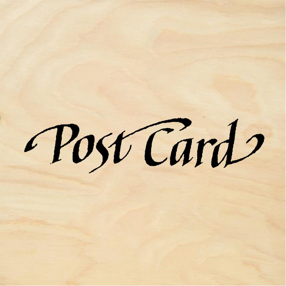StampaFe Post Card, calligraphy Postcard - Rubber Stamp 1.5 x 0.5
