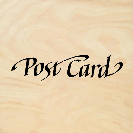 StampaFe Post Card, calligraphy Postcard - Rubber Stamp 1.5 x 0.5
