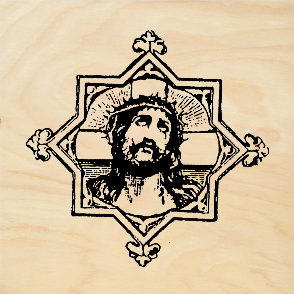 StampaFe Christ Head with Crown - Rubber Stamp 0.75 x 0.75