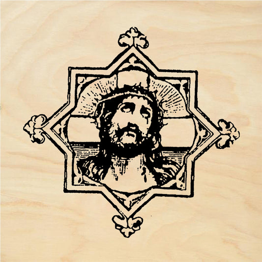 StampaFe Christ Head with Crown - Rubber Stamp 0.75 x 0.75